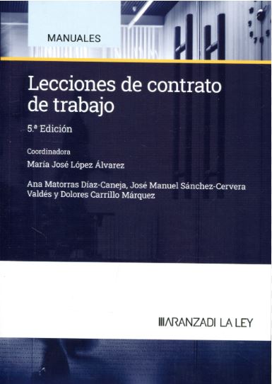 LECCIONES DE CONTRATO DE TRABAJO 2024 5ªED