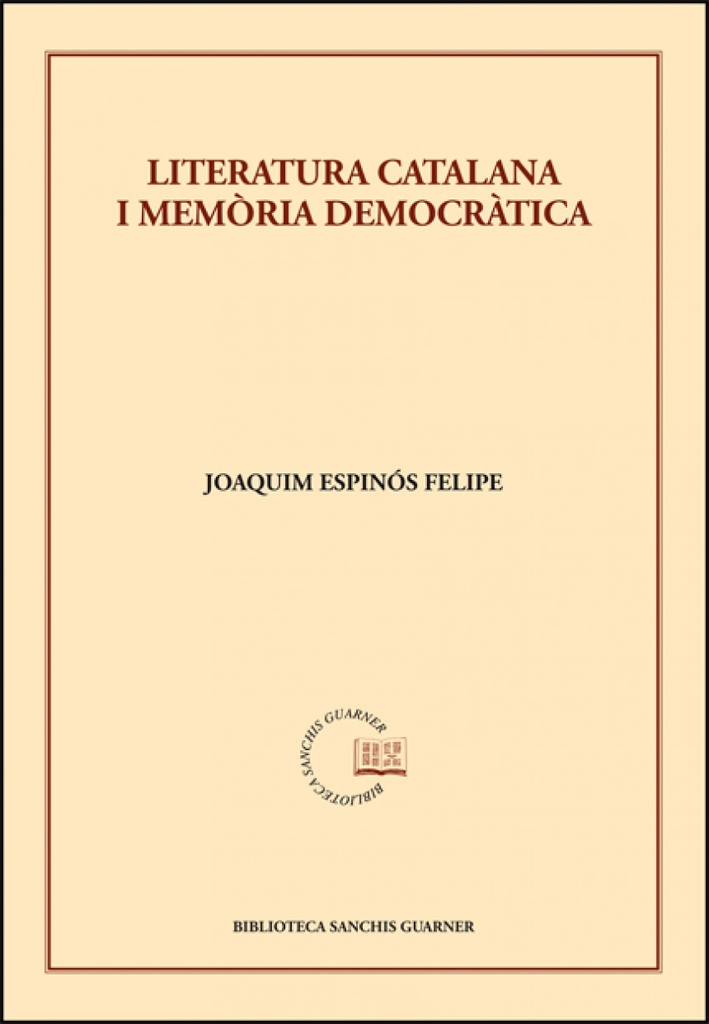 LITERATURA CATALANA I MEMORIA DEMOCRÁTICA