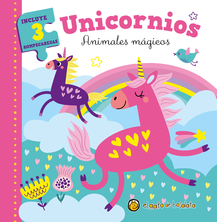 Unicornios: Animales mágicos (Libro+3 puzzles)