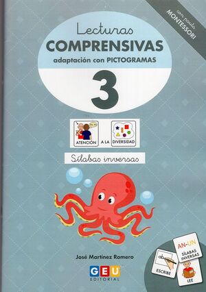 LECTURAS COMPRENSIVAS 3 EI CON PICTOGRAMAS PAUTA MONTESSORI