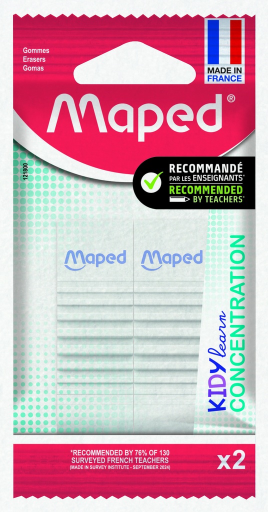 Goma Concentració Kidy Learn Blister