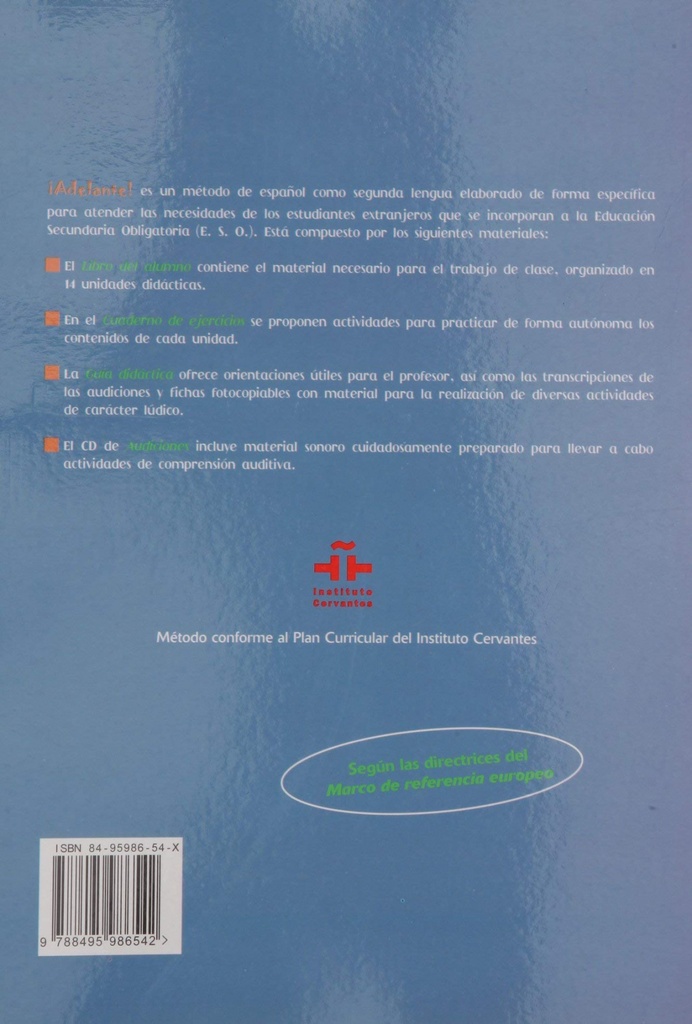 ¡Adelante!, método de español para jóvenes inmigrantes dentro del contexto cultu