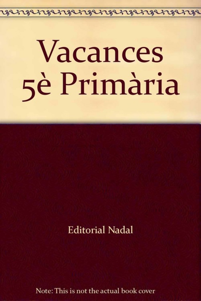 Vacances, 5 Educació Primària