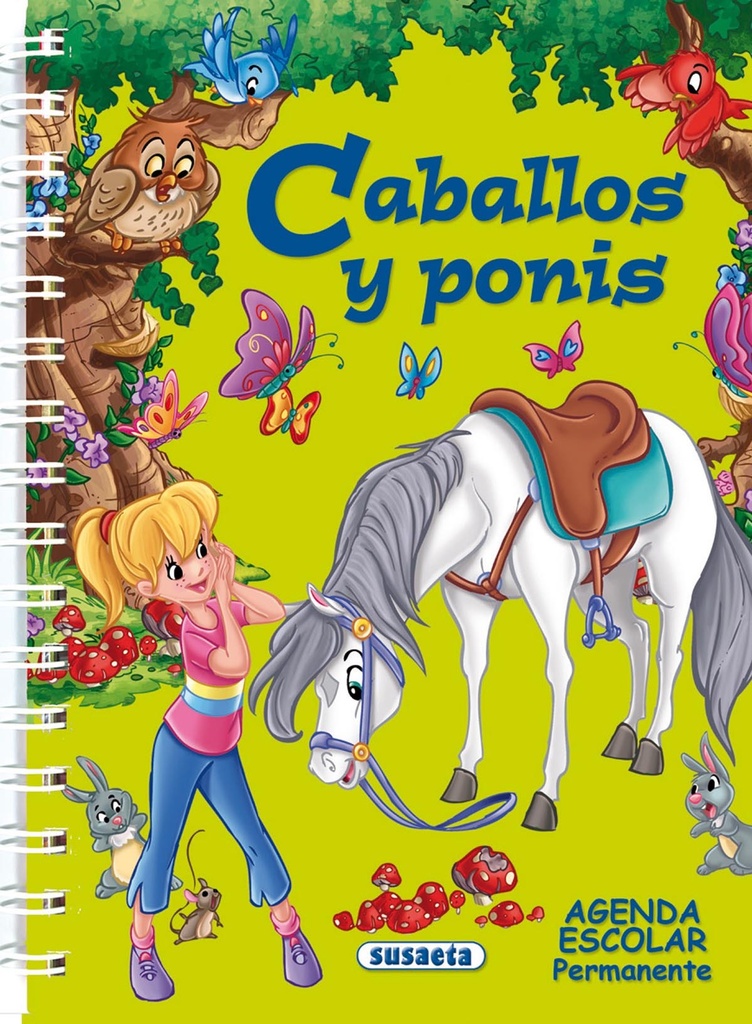 Agenda escolar permanente caballos y ponis