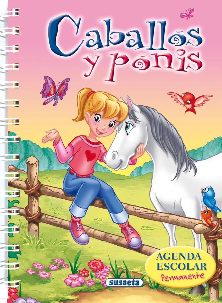 Agenda escolar permanente caballos y ponis