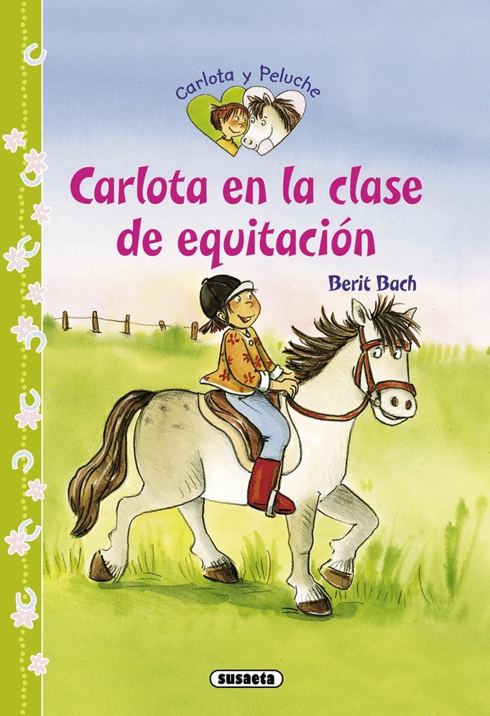 Carlota en la clase de equitación