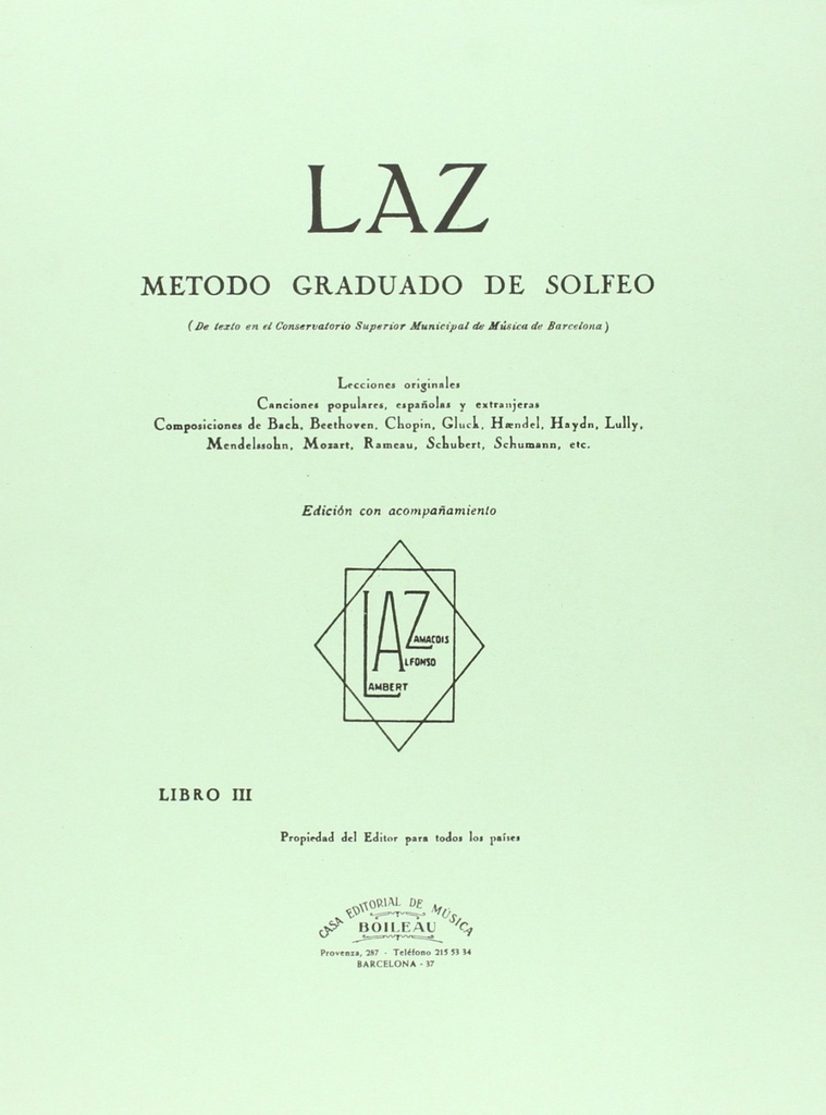 Laz:método de solfeo 3º acompañamiento