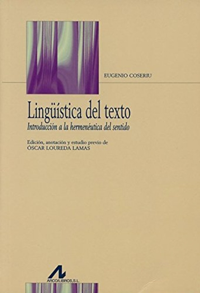 LINGUISTICA DEL TEXTO INTRODUCCION HERMENEUTICA DE