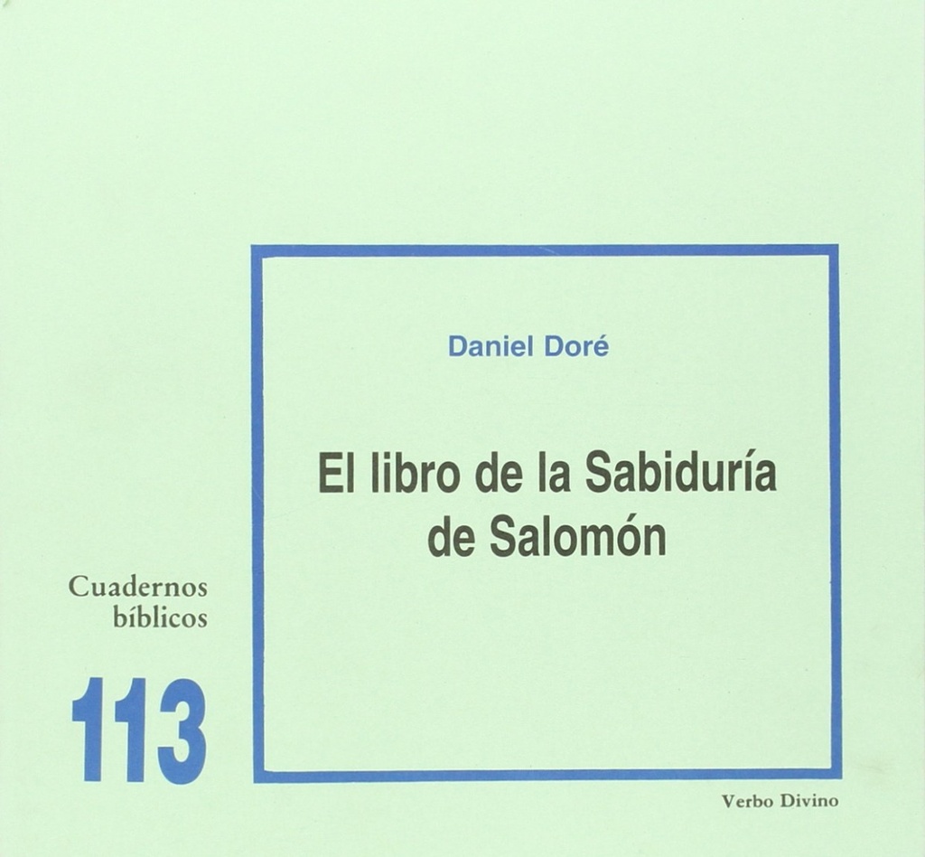 113.libro Sabiduria Salomon.(Cuadernos Biblicos)