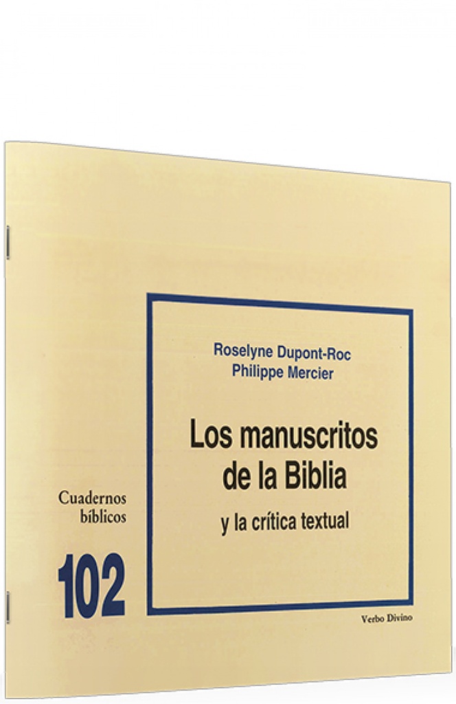 102.manuscritos Biblia critica textual.(Cuadernos Biblicos)