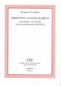 Printing Ausias Marcha: material culture and renaissance poetics