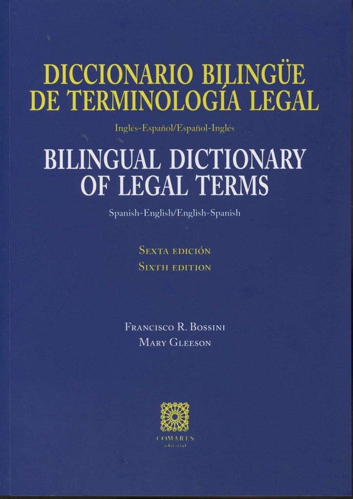 Diccionario Bilingüe de terminología legal