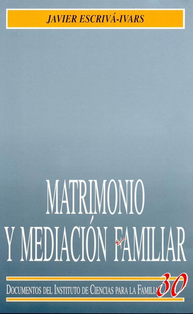 Matrimonio y mediación familiar