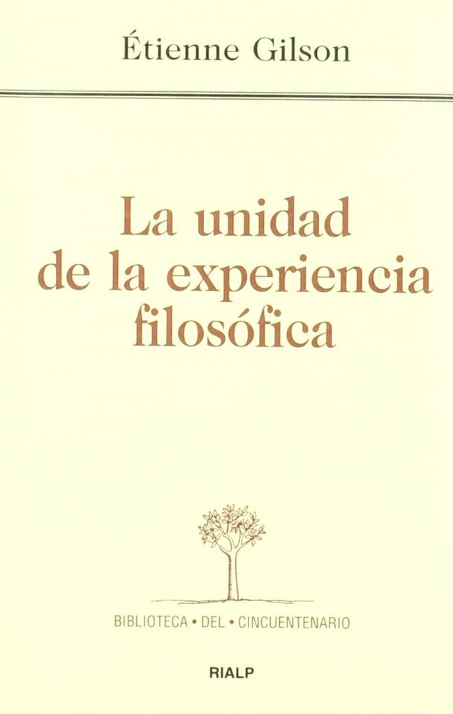 La unidad de la experiencia filosófica