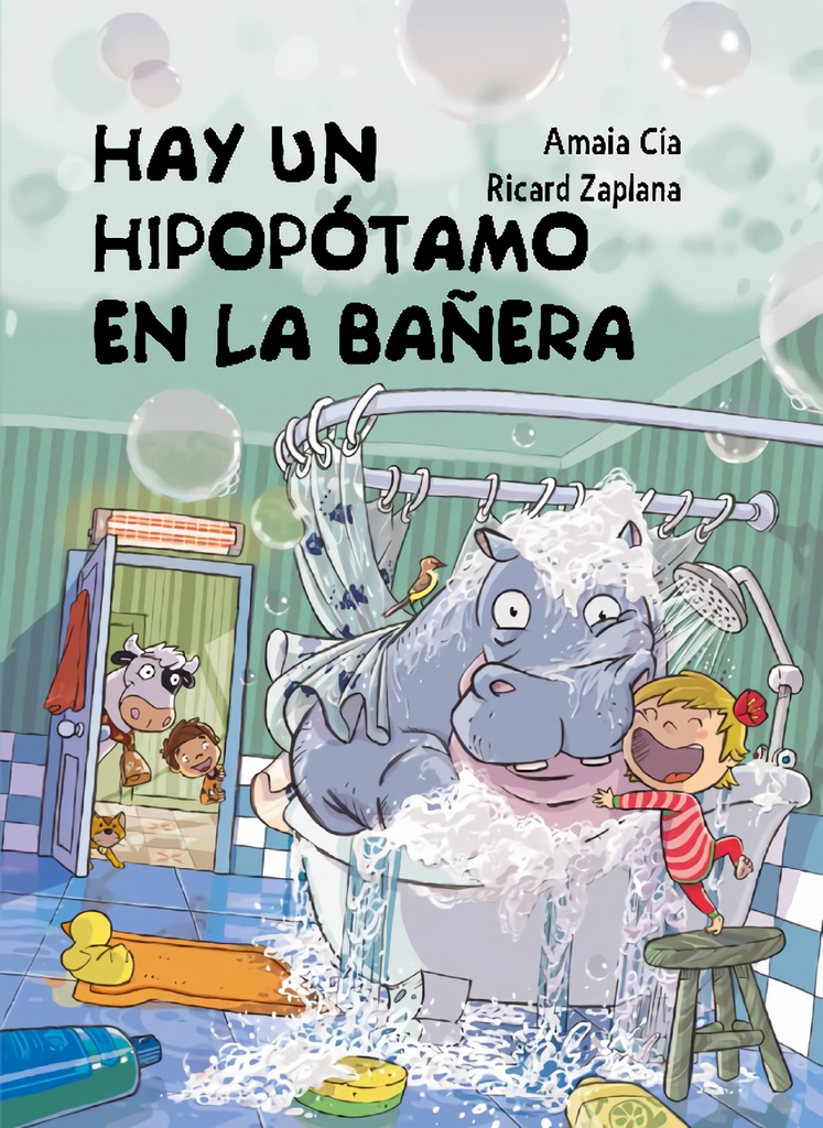 Hay un hipopótamo en la bañera