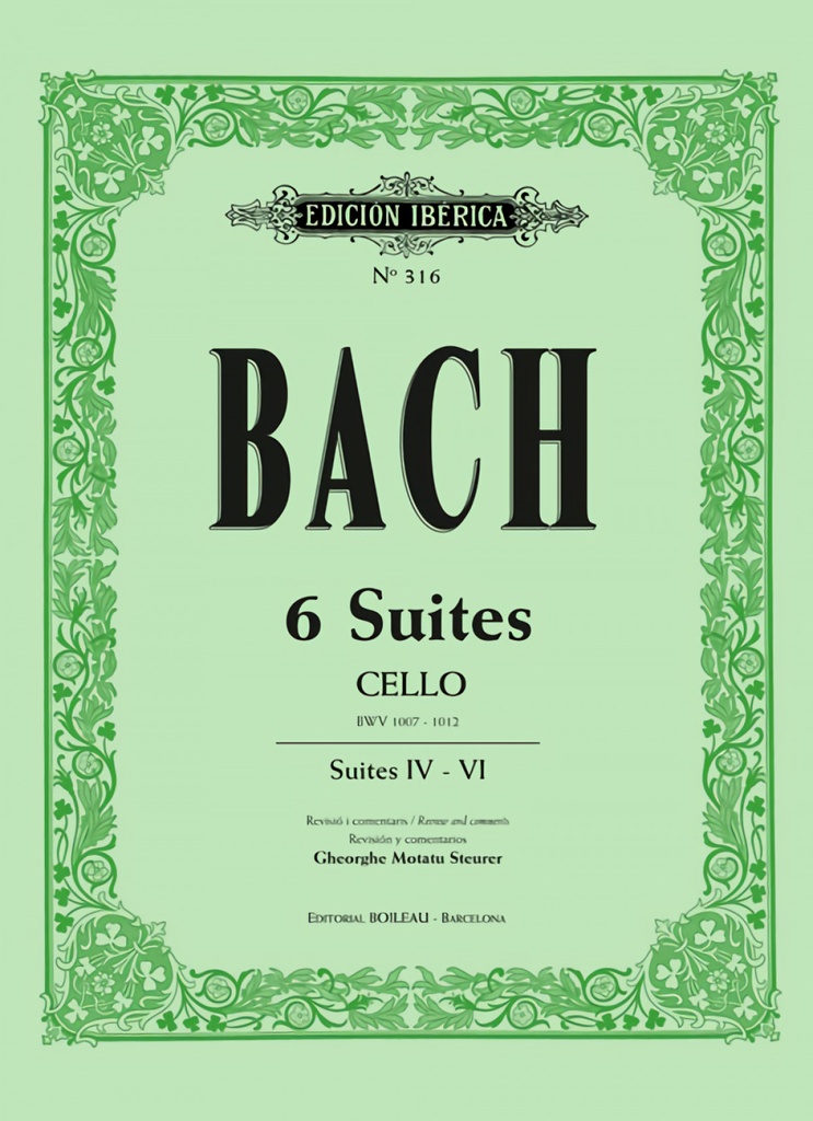 Bach 6 Suites chelo Vol.1 (Suites IV-V-VI)