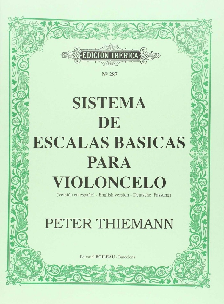 Sistema de escalas básicas para violoncelo