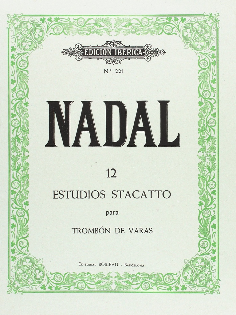 12 Estudios Stacatto para Trombón de Varas