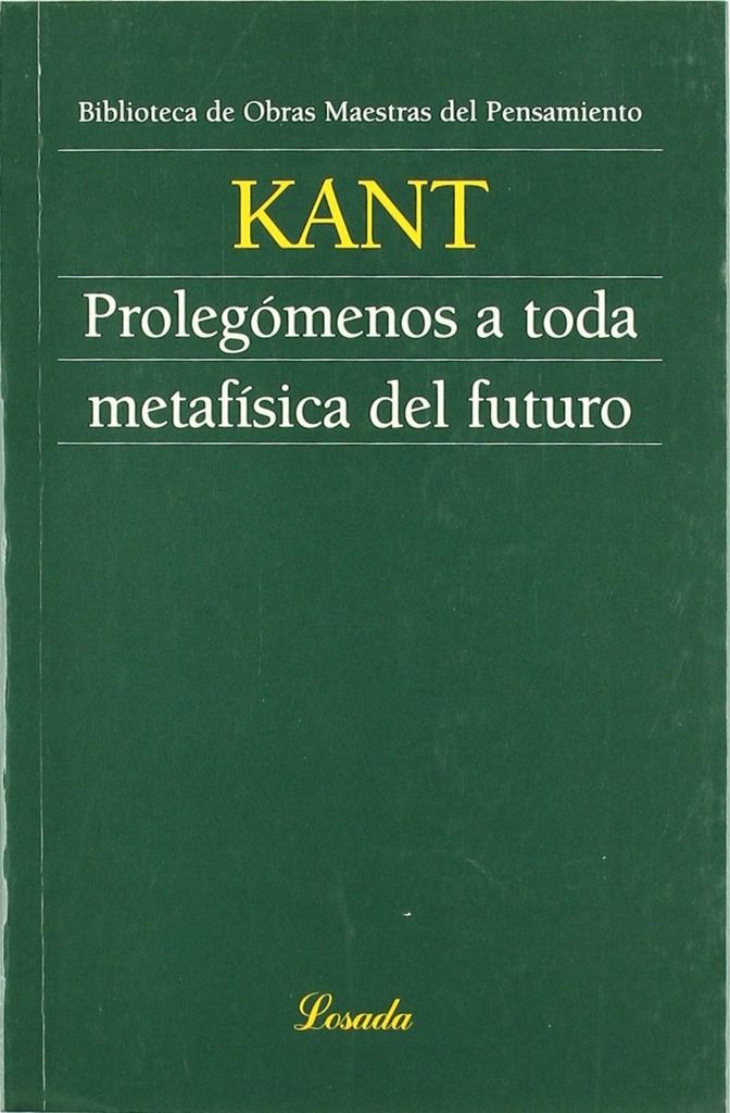 Prolegómenos A Toda Metafísica