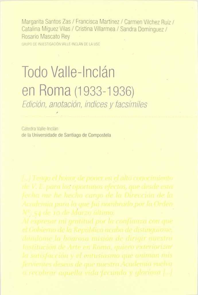 Todo Valle-Inclan En Roma (1933-1936)