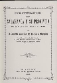 Reseña geográfica-histórica salamanca y provincia