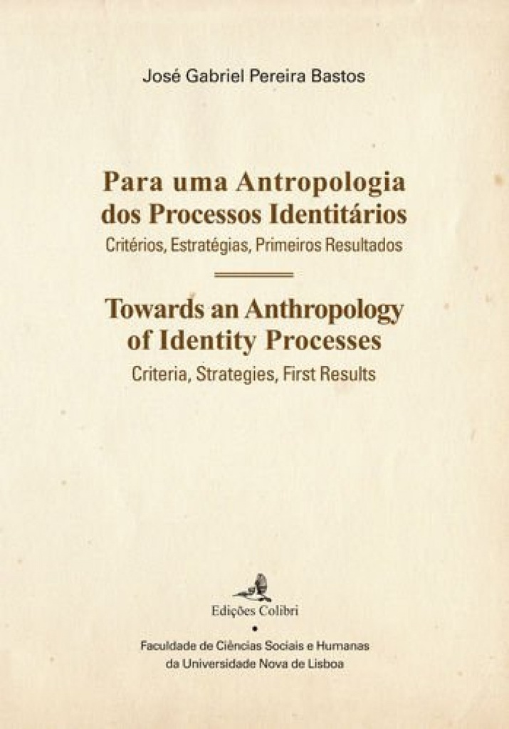 Para uma antropologia dos processos Identitários û Towards na Anthropology of Identity Processes - C