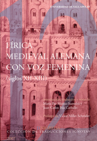 Lírica Medieval Alemana Con Voz Femenina (siglos Xii-xiii). Anónimo