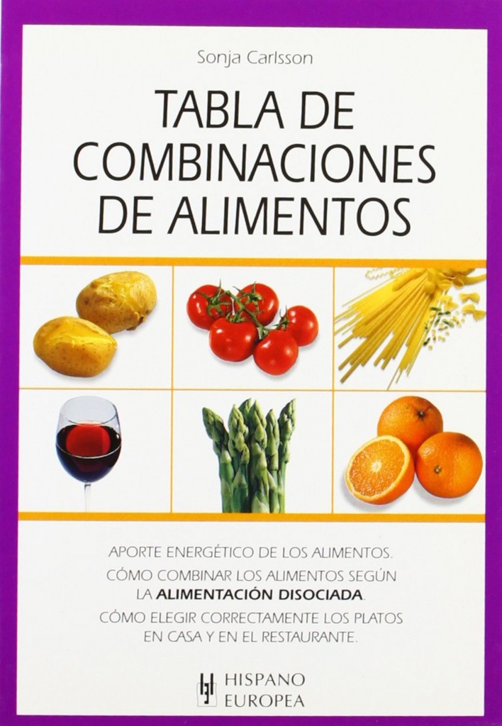 Tabla de combinaciones de alimentos