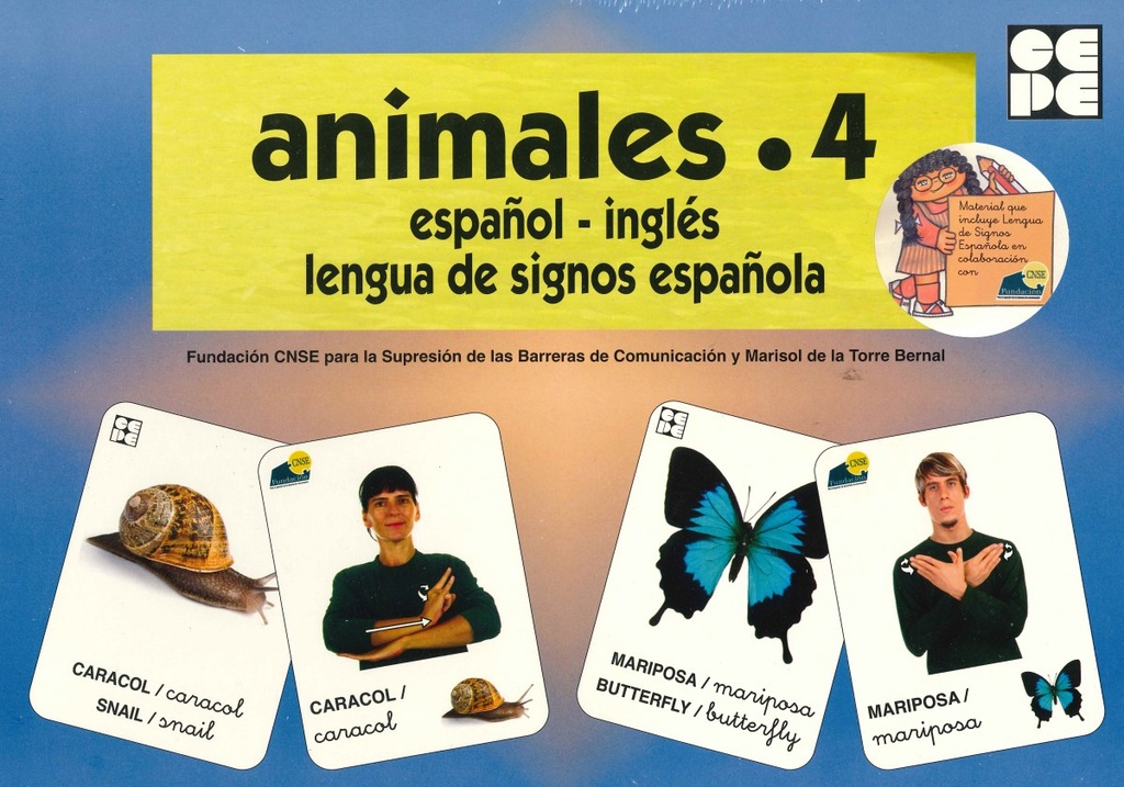 ANIMALES 4 ESPAÑOL INGLES LENGUA DE SIGNOS ESPAÑOLA