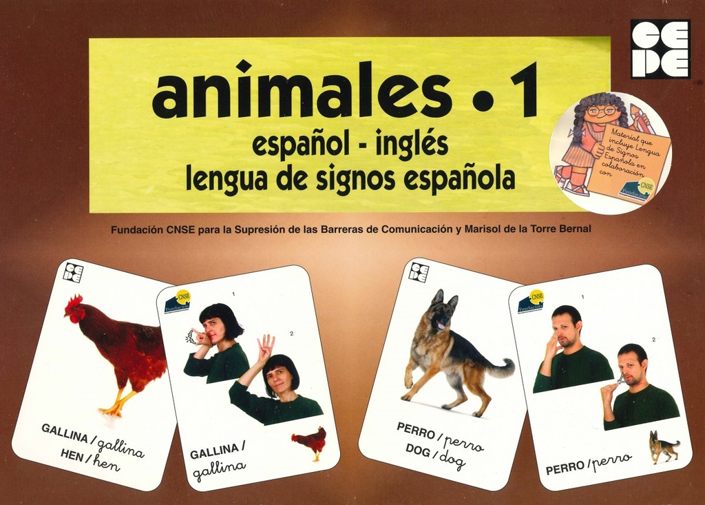 ANIMALES 1 ESPAÑOL INGLES LENGUA DE SIGNOS ESPAÑOLA