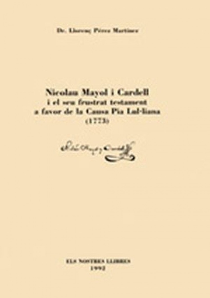 N. MAYOL CARDELL. TESTAMENT