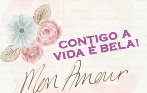 Contigo a vida é bela (postal)