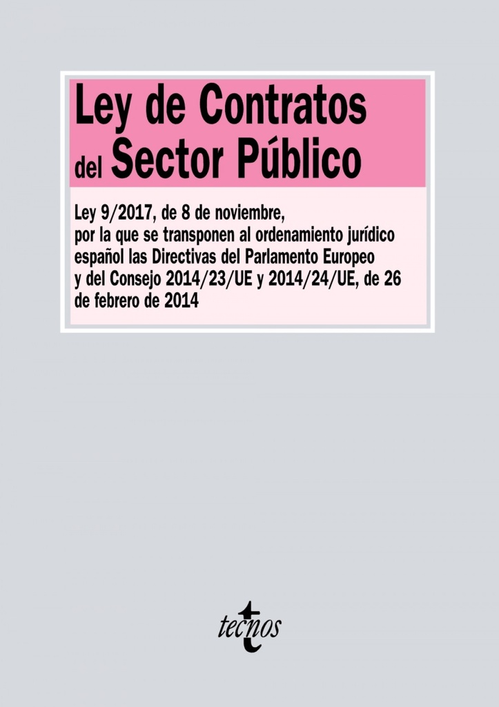 LEY DE CONTRATOS DEL SECTOR PUBLICO