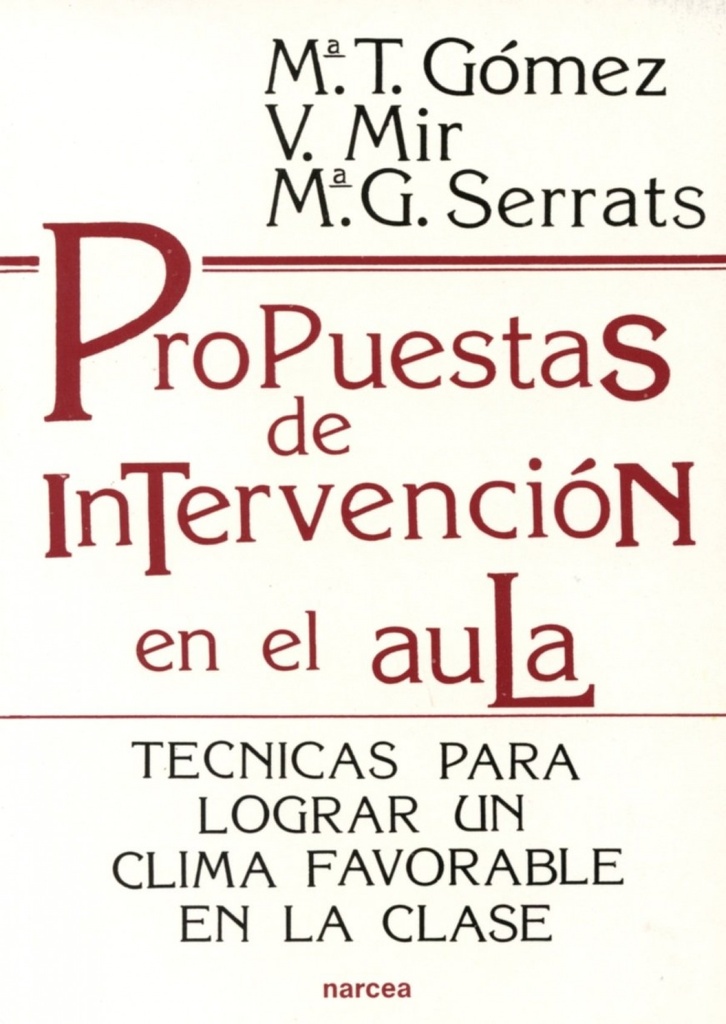 PROPUESTAS INTERVENCION AULA