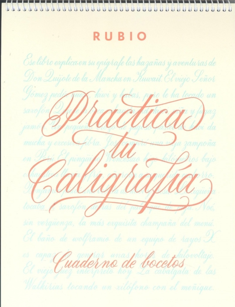 CUADERNO BOCETOS CALIGRAFÍA