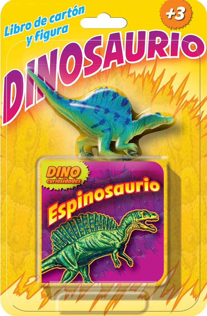 ESPINOSAURIO LIBRO DE CARTON Y FIGURA DINOSAURIO