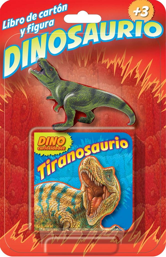 TIRANOSAURIO LIBRO DE CARTON Y FIGURA DINOSAURIO