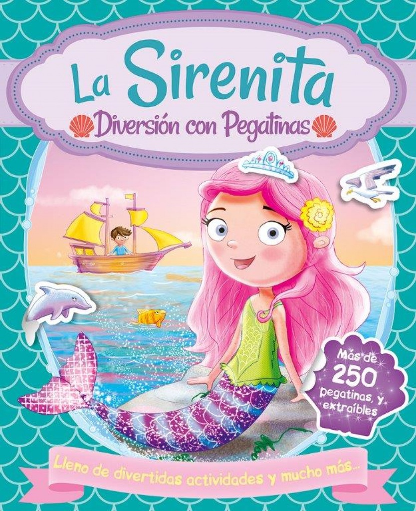 DIVERSIÓN CON PEGATINAS- LA SIRENITA