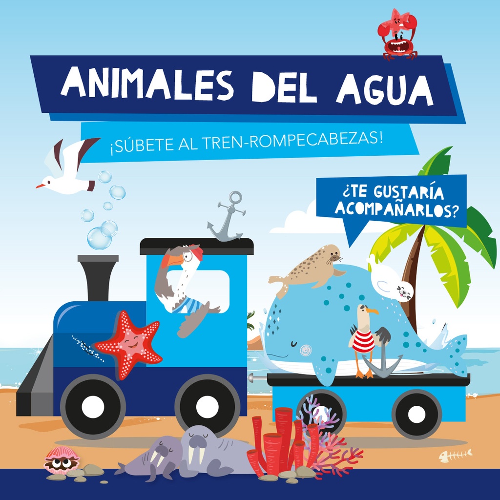 ANIMALES DE AGUA (´TREN ROMPECABEZAS´)