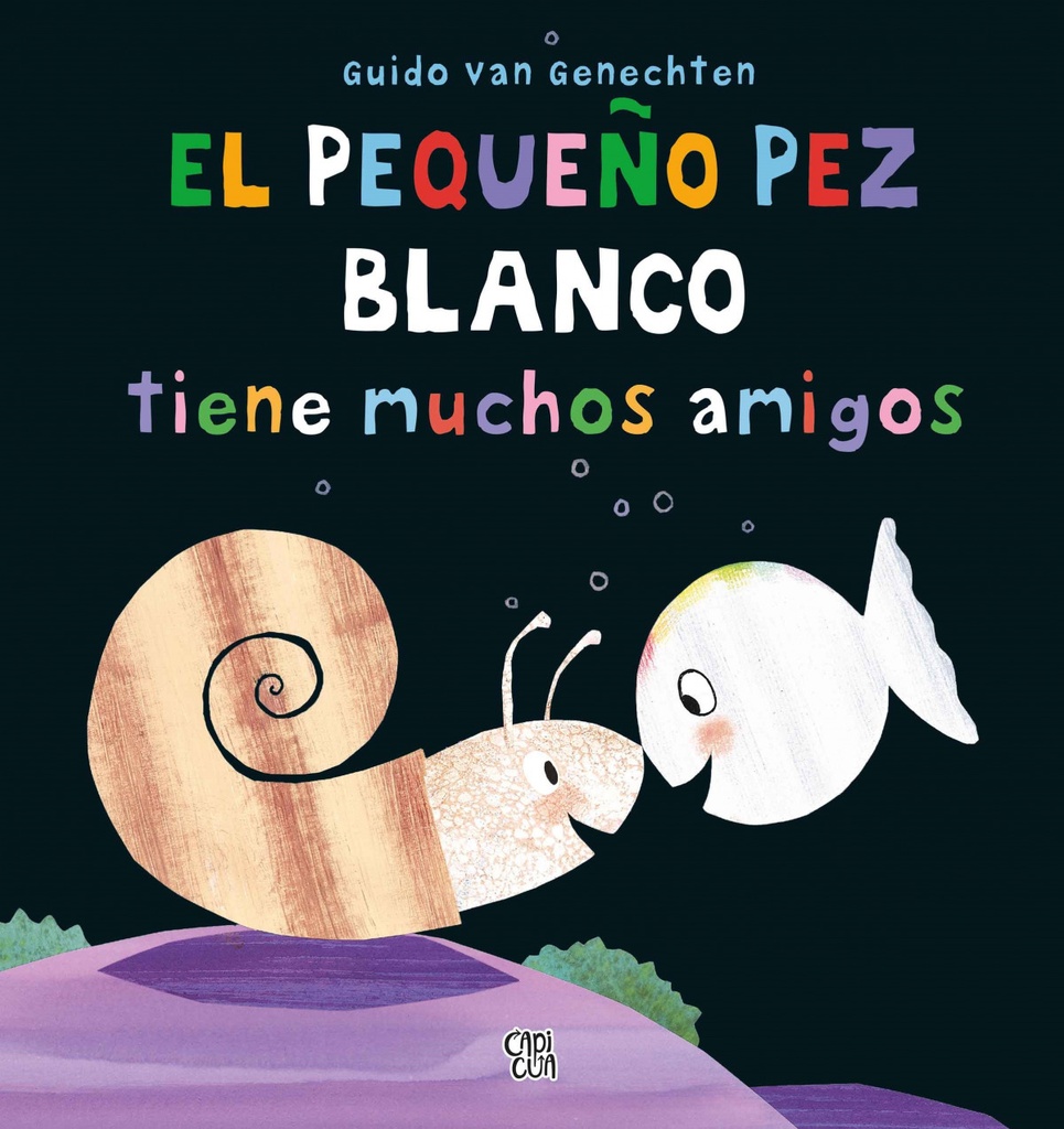 El pequeño pez blanco tiene muchos amigos