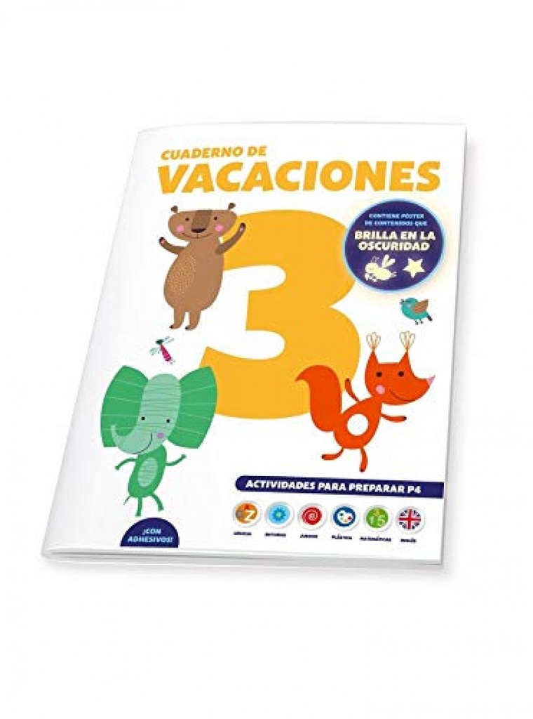 CUADERNO DE VACACIONES 3 AÑOS POSTER LUMINISCENTE