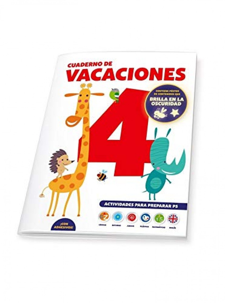 CUADERNO DE VACACIONES 4 AÑOS POSTER LUMINISCENTE