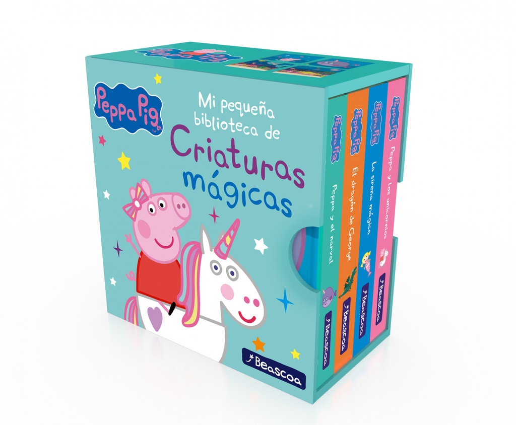 Mi pequeña biblioteca de criaturas mágicas. Sirenas, unicornios, narvales y dragones (Peppa Pig)