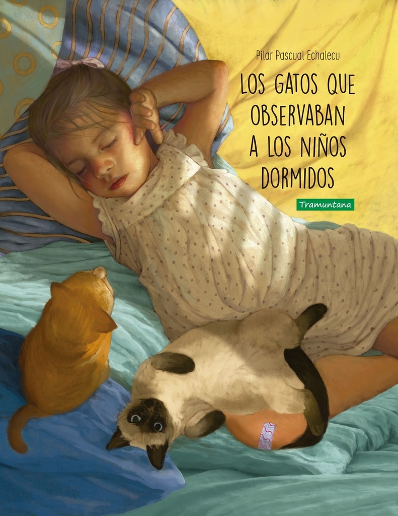 Los gatos que observaban a los niños dormidos