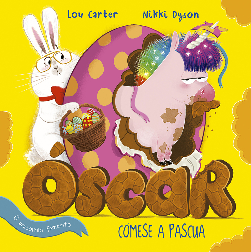 Oscar o unicorno famento cómese a pascua