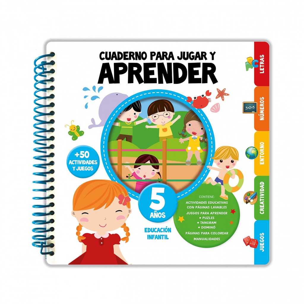 CUADERNO PARA JUGAR Y APRENDER 5 AÑOS