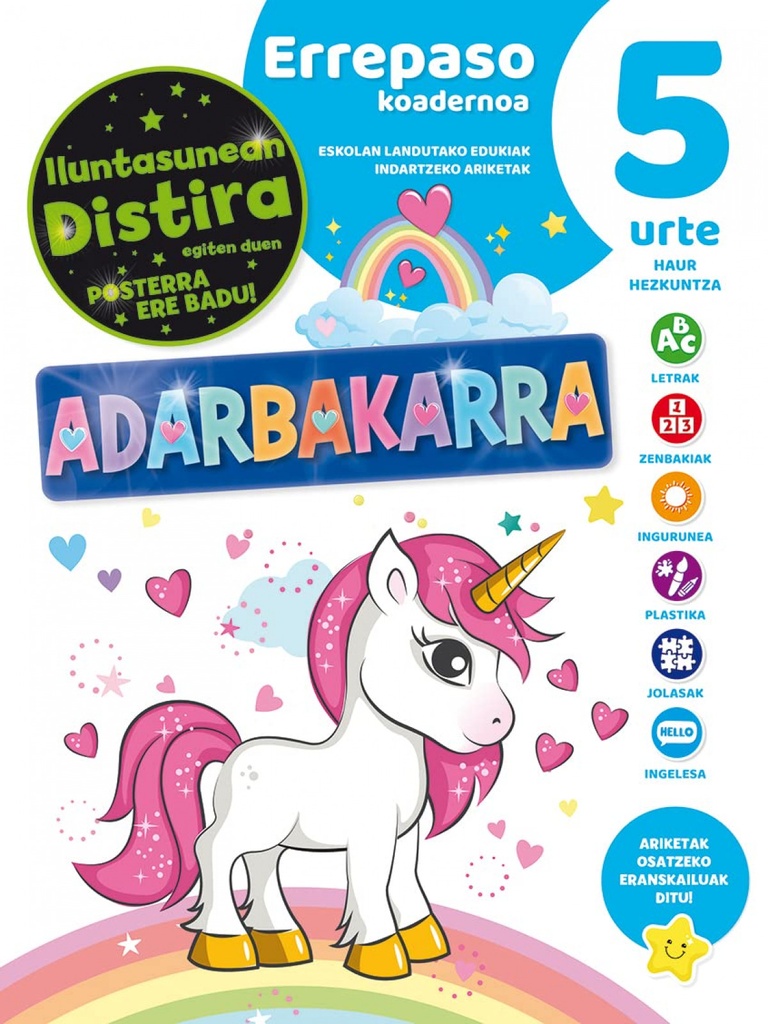 EUSKERA CUADERNO DE REPASO 5 AÑOS UNICORNIOS