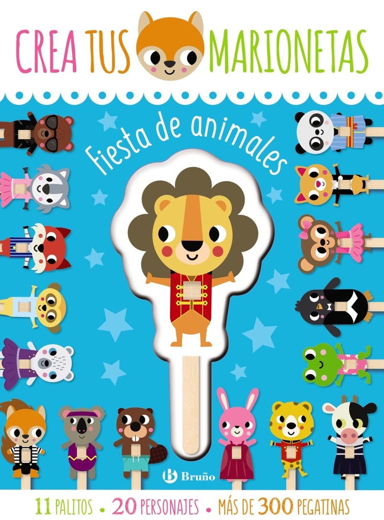 Crea tus marionetas. Fiesta de animales