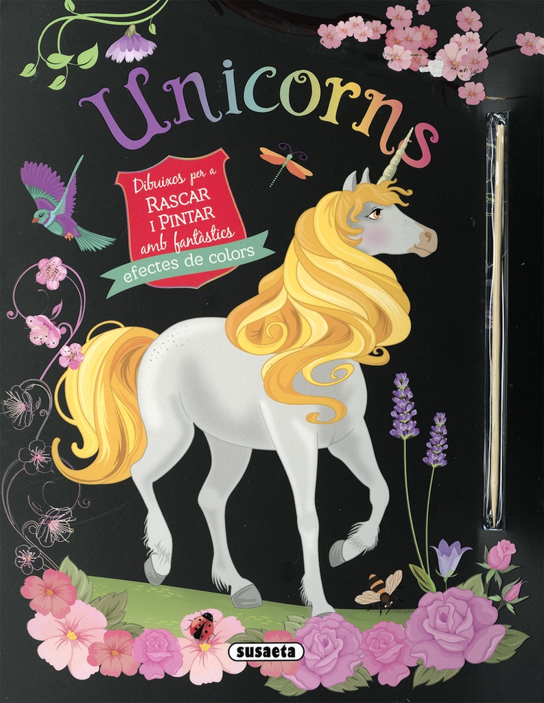 Unicorns. Dibuixos per a rascar i pintar