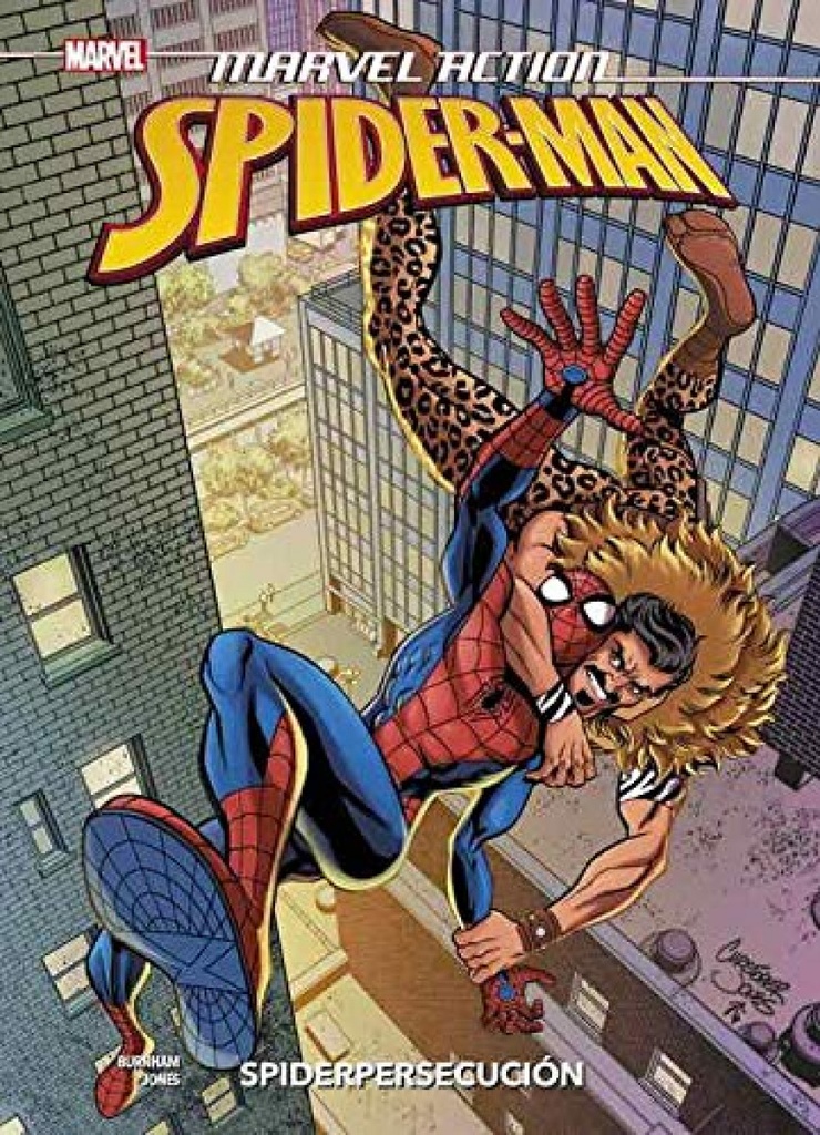 Marvel action spiderman. spiderpersecución